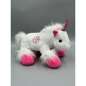 Pittsburgh Steelers White Pink Unicorn Plush 12” Stuffed Animal Toy